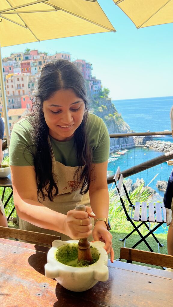 Pesto Experience at Nessun Dorma in Manarola, Cinque Terre Italy
