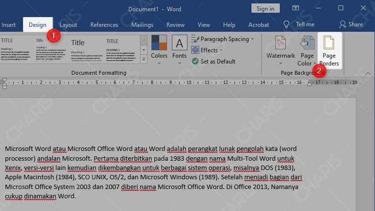 Pada insert tab, header & footer, klik page number; Belajar Microsoft Word Lengkap Untuk Pemula Gambar