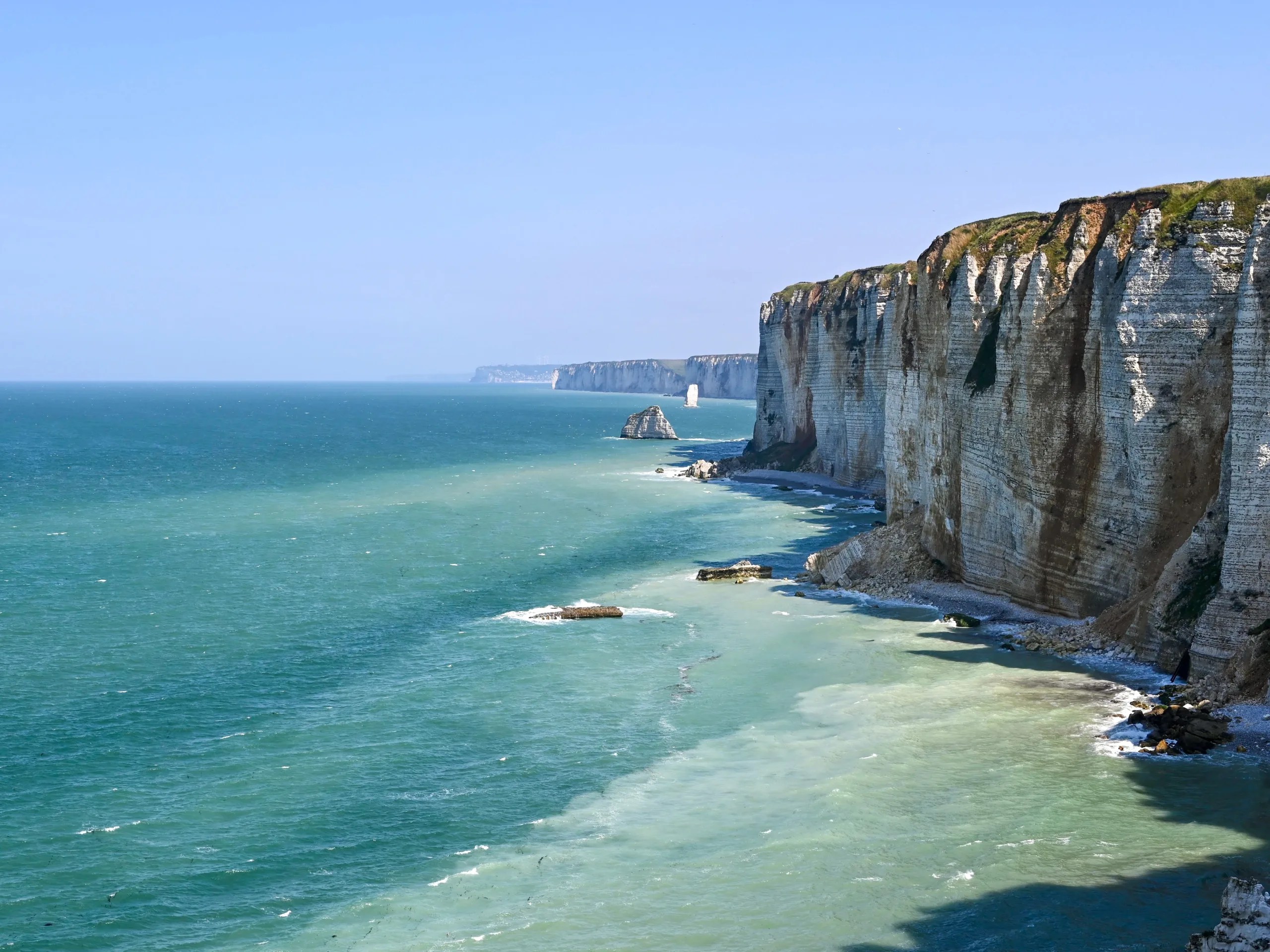 normandy cliffs etretat