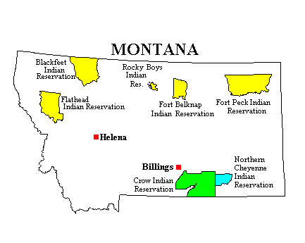 Crow Indian Reservation Map Boundaries Din Nihi Mt Res 