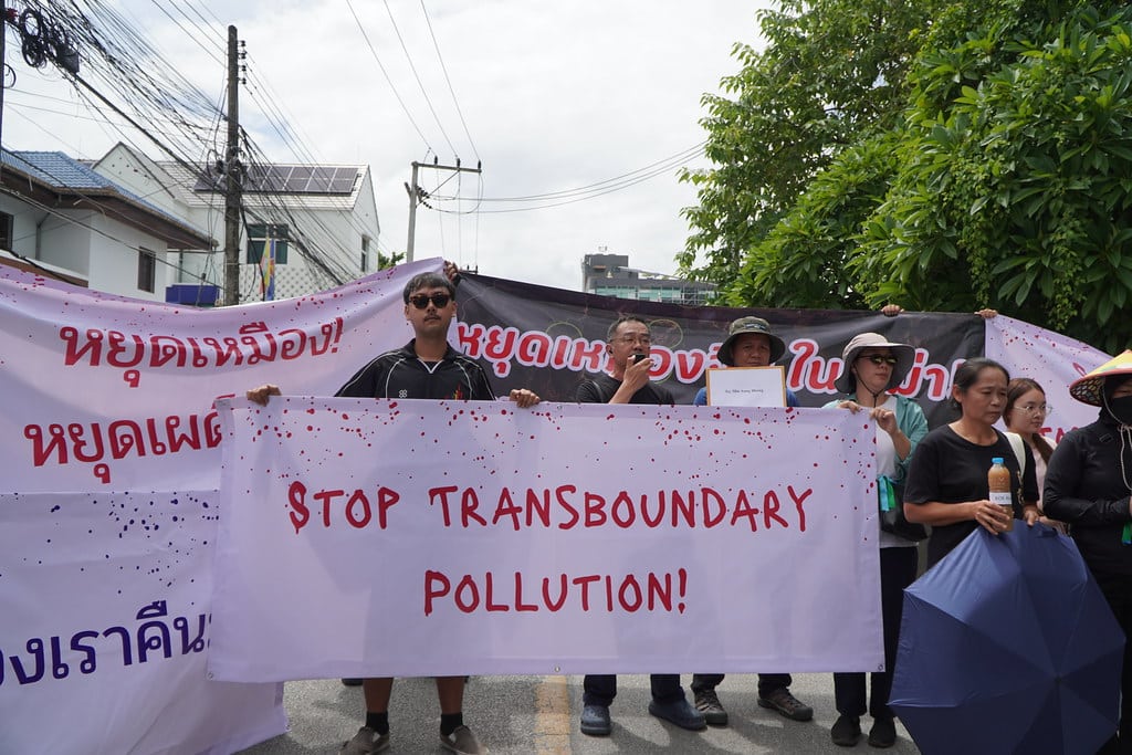 Protesters Demand End to Toxic River Mining at Myanmar Consulate in Chiang Mai