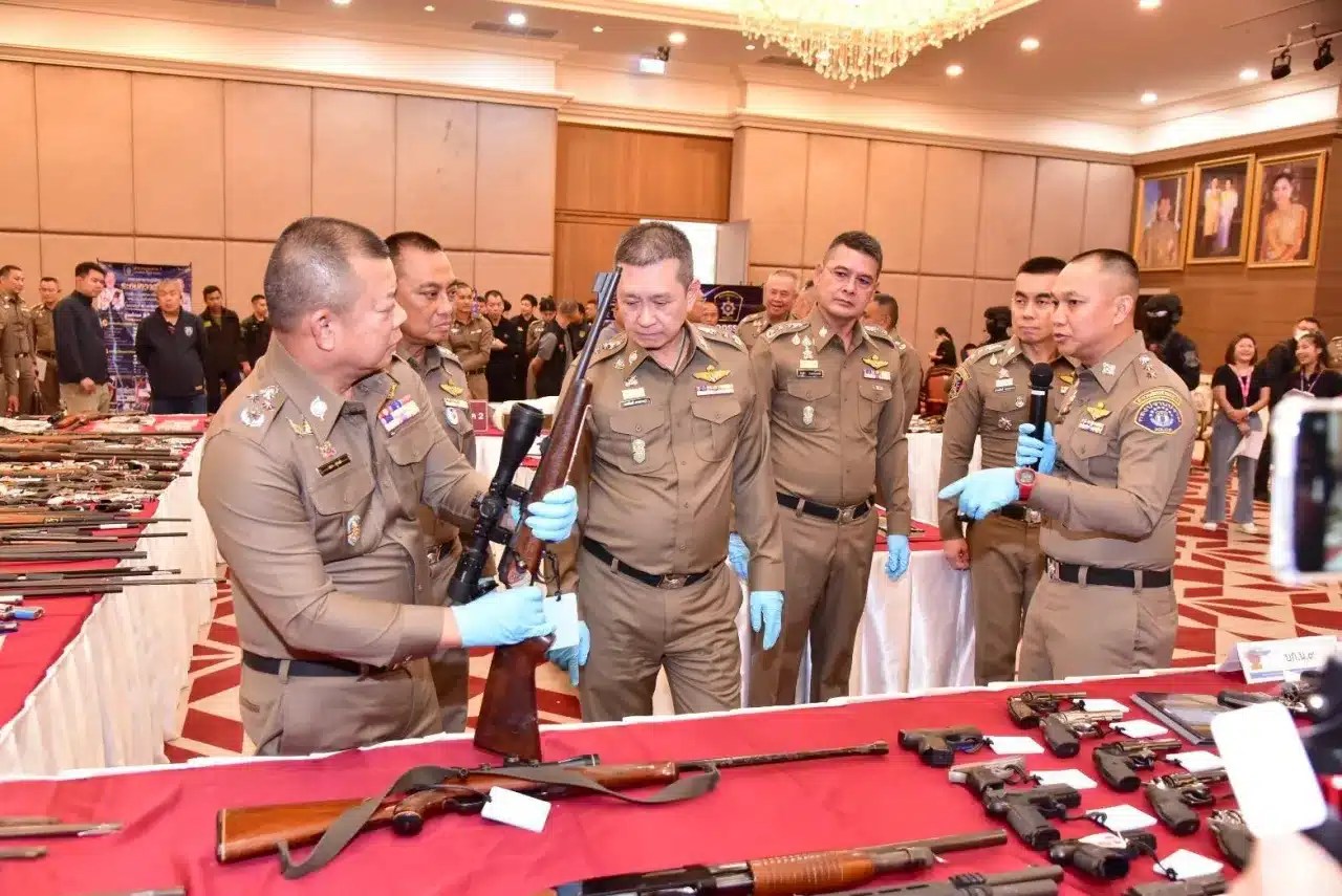 Police Crackdown in Thailand Seizes Over 7,500 Illegal Firearms