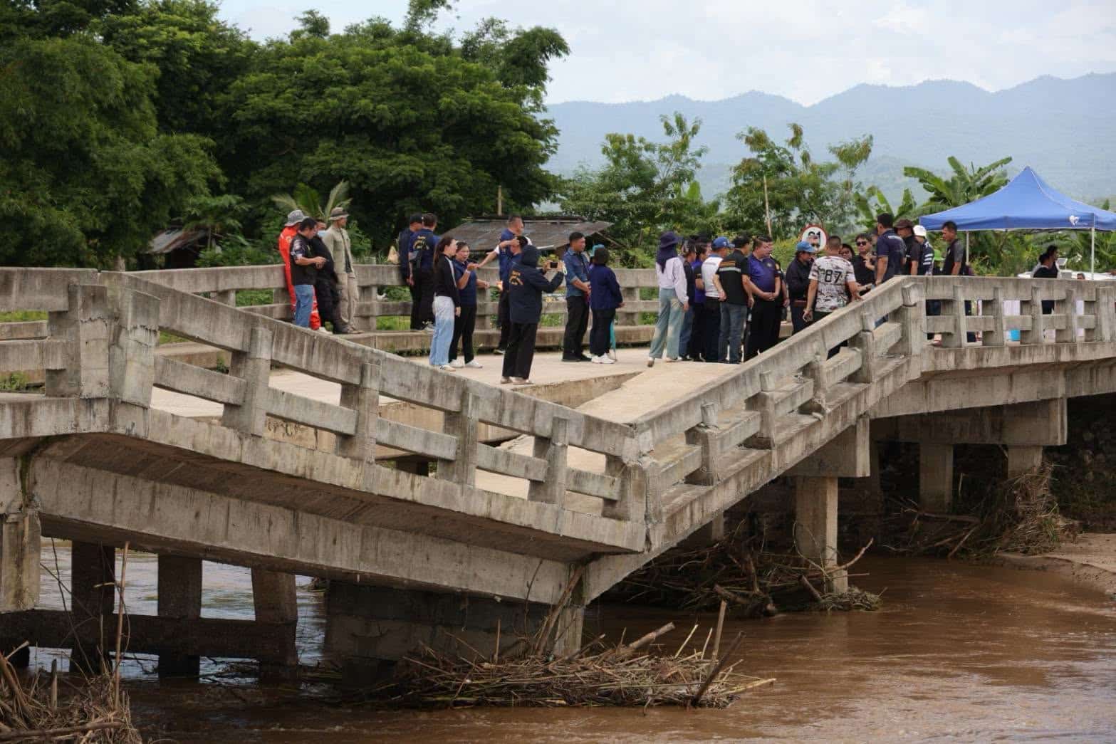 Chiang Rai Floods: Crucial River Bridge Collapses in Mae Suai District