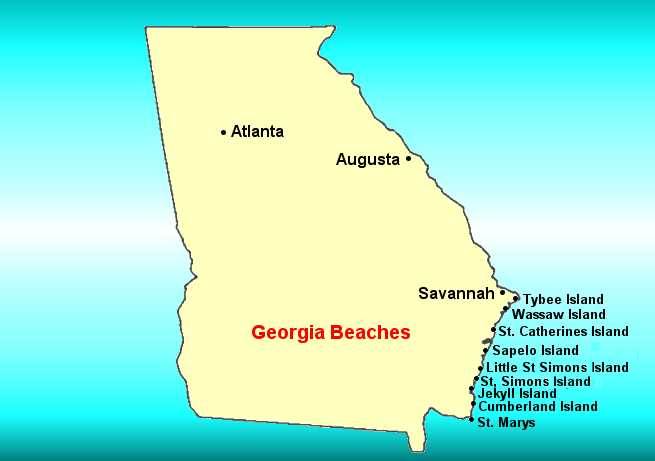 Map Of Ga Beaches Utah Maps Facts SGTM Georgia.