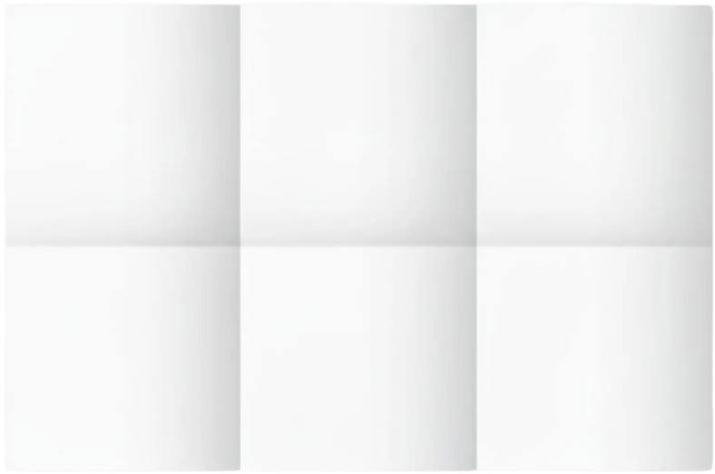 Blank white folded paper surface