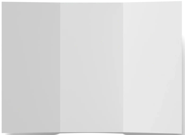 Blank tri-fold brochure template