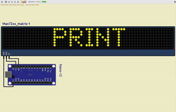 MD_Parola Arduino Animation Code