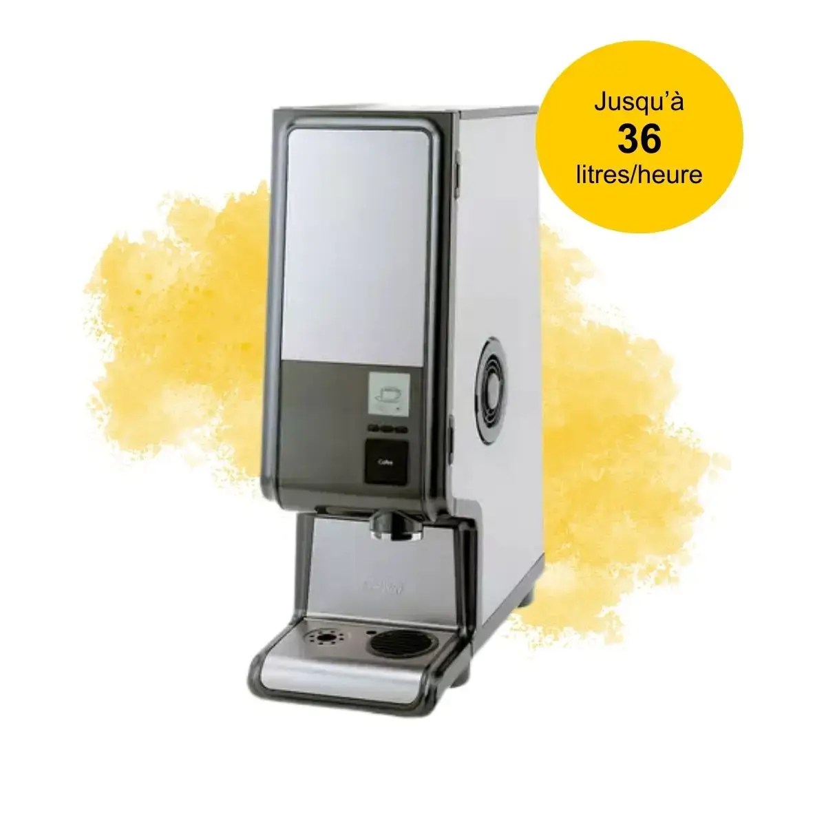 Distributeur de boissons chaudes instantanées Bolero 2 avec deux bacs pour produits solubles, conçu pour servir café, chocolat et autres boissons en collectivités et hôpitaux.