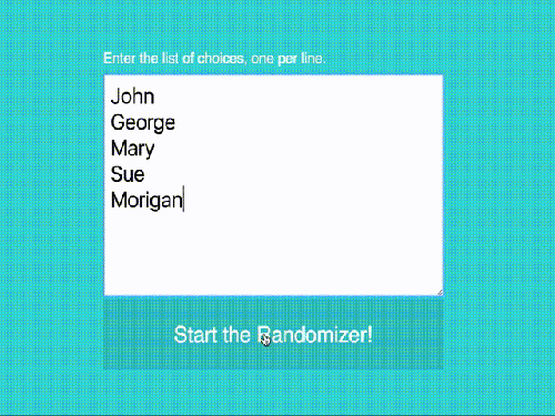 Screencast of the Randomizer in action