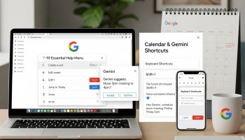 Google calendar keyboard shortcuts