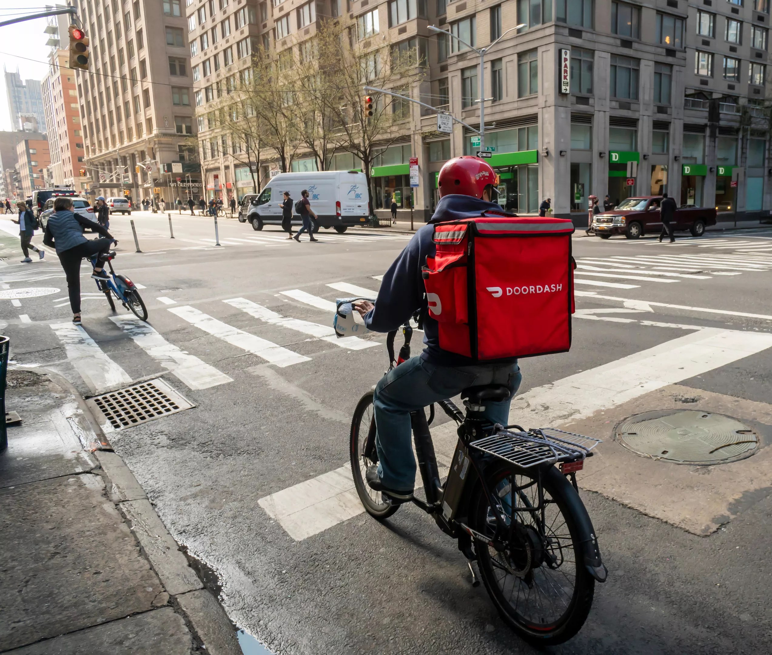 DoorDash worker in New York