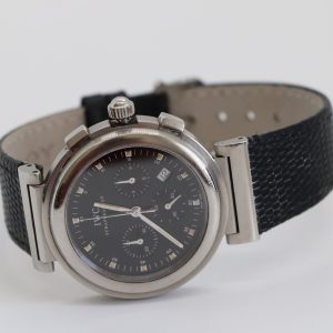 IWC Meca-Quartz IW3728 Wristwatch – 1990, 25-Jewel Movement, Steel Case, Snakeskin Strap, Quartz Precision, Original Box