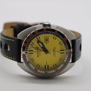 Haste Automatic Wristwatch – 2022, Black Leather Strap, 300m Water Resistance, Sapphire Crystal, Like New Condition