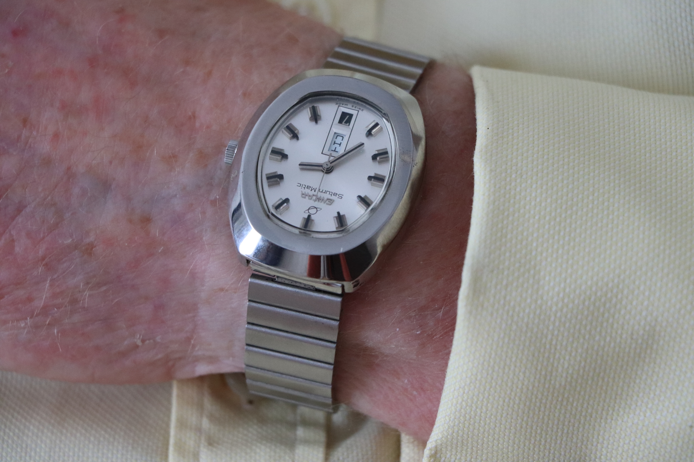Enicar Saturn Matic Day Date Automatic Steel Watch – 1982, Swiss