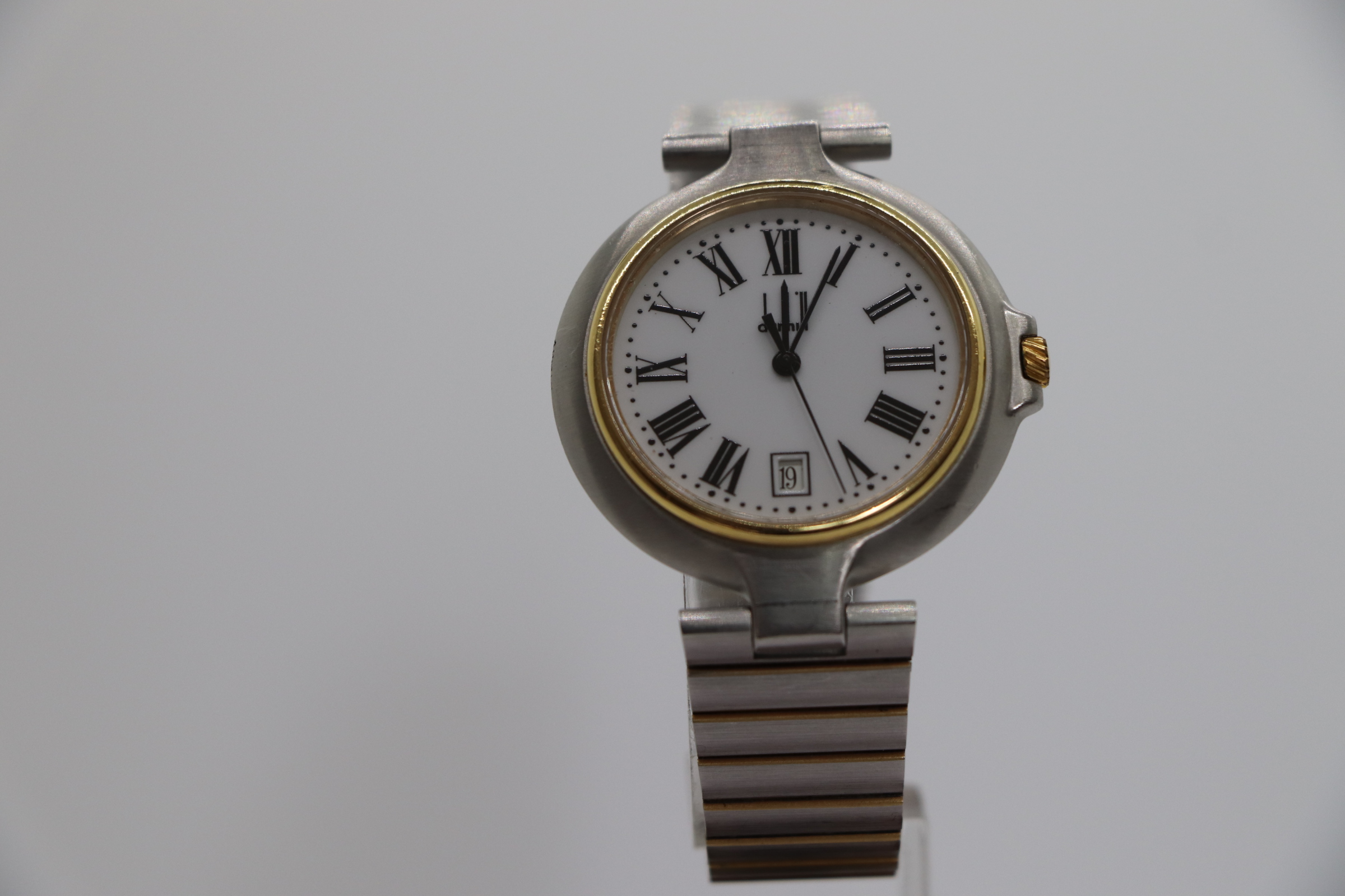 Dunhill Millennium large 36mm diameter bi metal 18k gold bezel