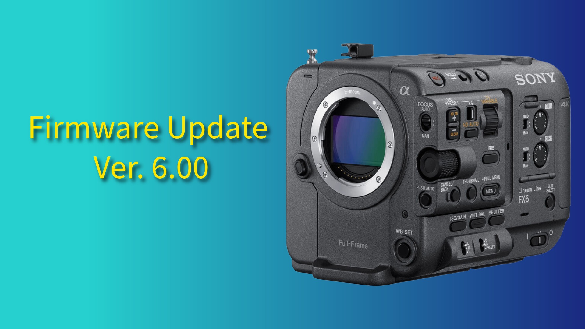 Sony FX6 Firmware 6.00 Update: BIG6 Interface, Blackmagic RAW & More! (Full Breakdown) (2026)