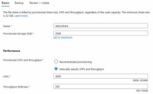 Manually Specify Capacity IOPS and Throughput