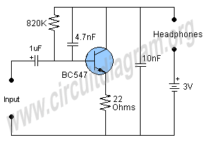 Single Transistor Amplifier Circuit Diagram