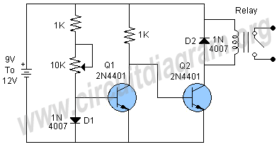 Temperature Sensor Using Diode Circuit Diagram