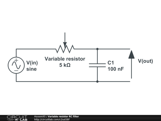 Variable Resistor Rc Filter Circuitlab