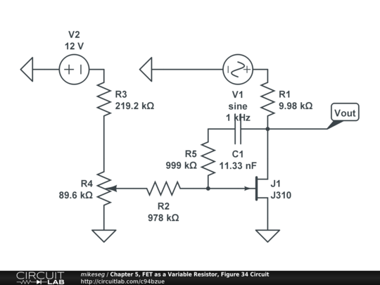 Chapter 5 Fet As A Variable Resistor Figure 34 Circuit