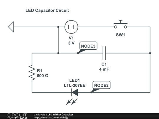 Led With A Capacitor Circuitlab