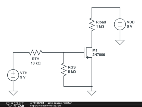 Mosfet Gate Source Resistor Circuitlab