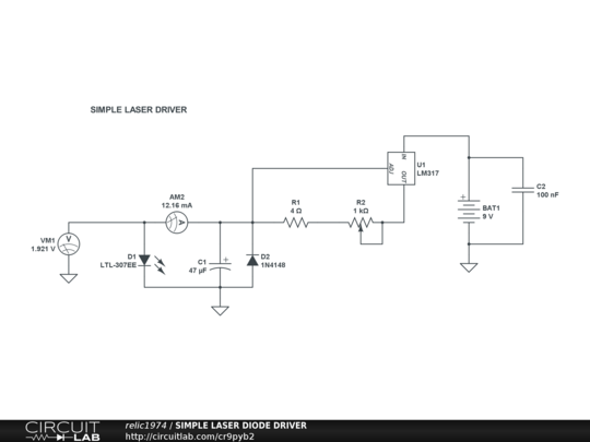 Simple Laser Diode Driver Circuitlab