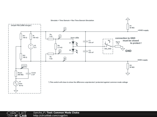 Test Common Mode Choke Circuitlab