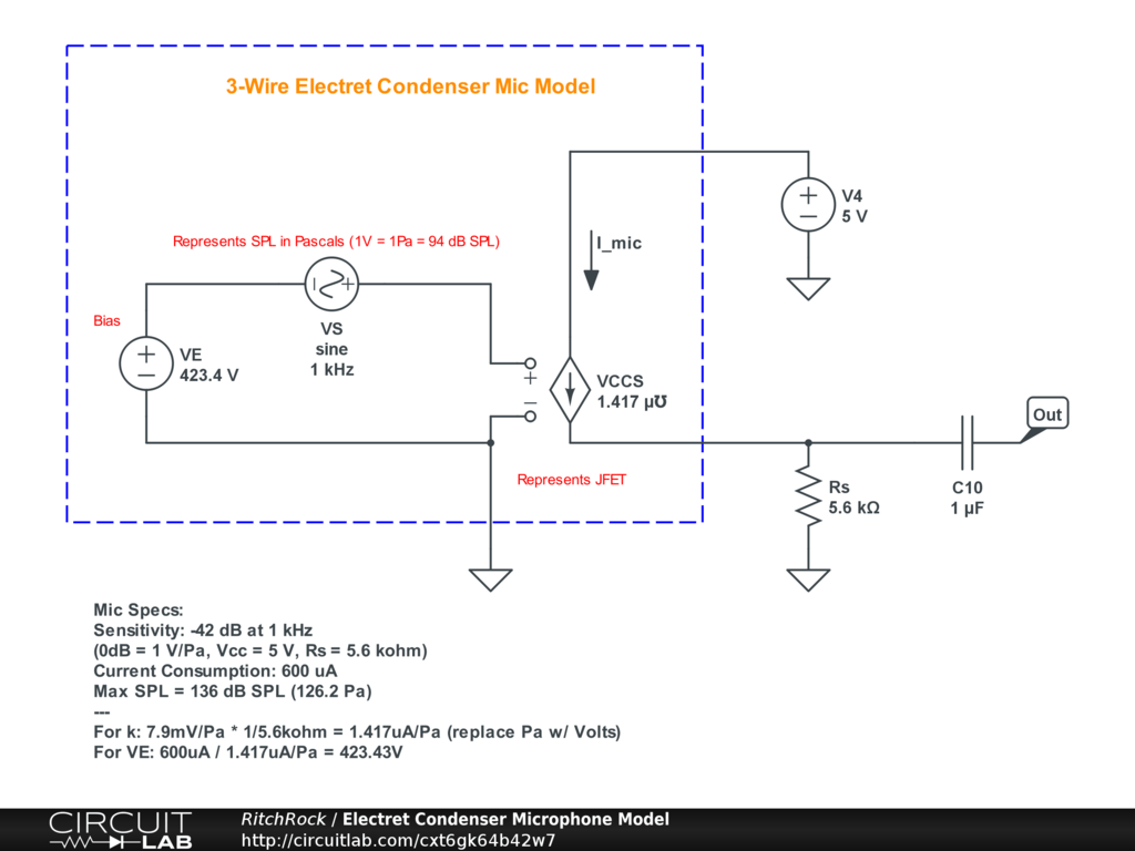 condenser mic circuit Diagram Board