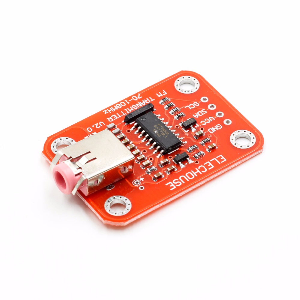 Modulo Trasmettitore FM v2.0 Radio FM Digitale Modulo Arduino con Microfono Audio 70-108MHz