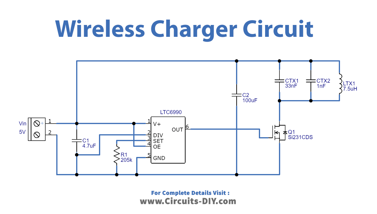Wireless Charger Transmitter Circuit Diagram
