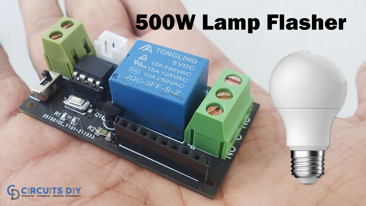 500w Led Lamp Flasher Using Attiny85 Arduino Compatible