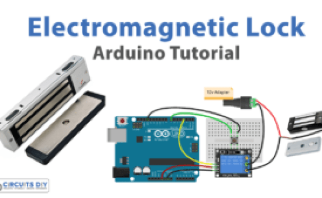 Button Controlled Electromagnetic Lock - Arduino Tutorial
