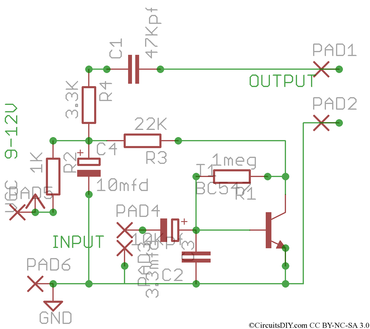 Simple Preamplifier For Microphones Tape Heads Etc