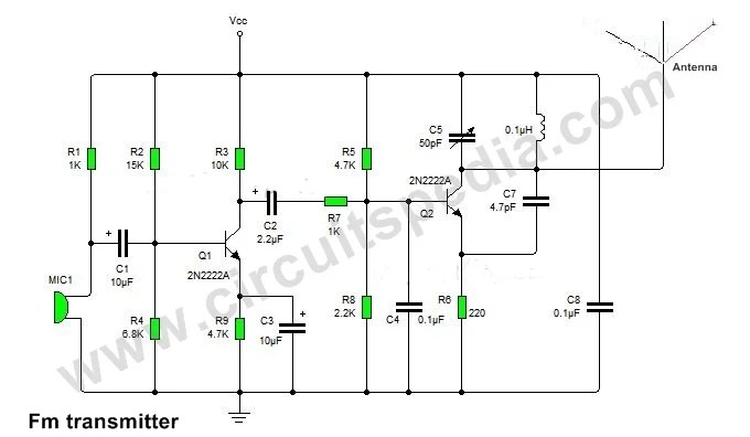 Simple Fm Transmitter Circuit Homemade Fm Transmitter