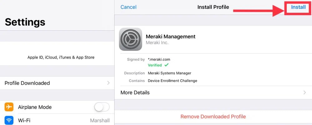 Configure Anyconnect PerApp VPN for iOS with Meraki System Manager (9) Configure Anyconnect PerApp VPN for iOS with Meraki System Manager (9)