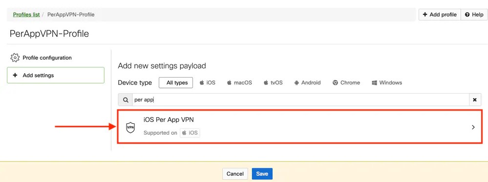 Configure Anyconnect PerApp VPN for iOS with Meraki System Manager (21) Configure Anyconnect PerApp VPN for iOS with Meraki System Manager (21)