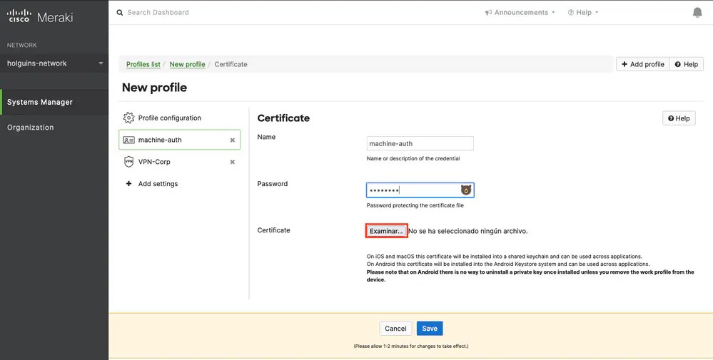 Configure Anyconnect PerApp VPN for iOS with Meraki System Manager (23) Configure Anyconnect PerApp VPN for iOS with Meraki System Manager (23)