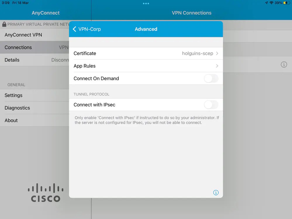 Configure Anyconnect PerApp VPN for iOS with Meraki System Manager (32) Configure Anyconnect PerApp VPN for iOS with Meraki System Manager (32)