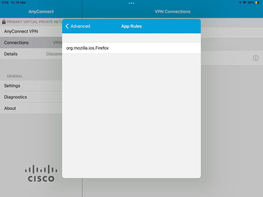 Configure Anyconnect PerApp VPN for iOS with Meraki System Manager (33) Configure Anyconnect PerApp VPN for iOS with Meraki System Manager (33)