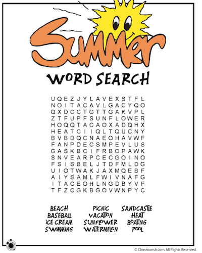 35 free printable summer word search pdf for fun 2021