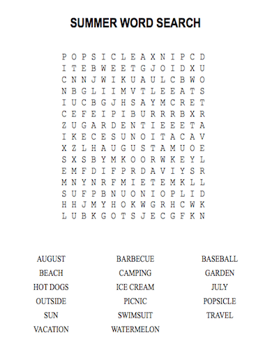 32 free printable summer word search pdf for fun 2022