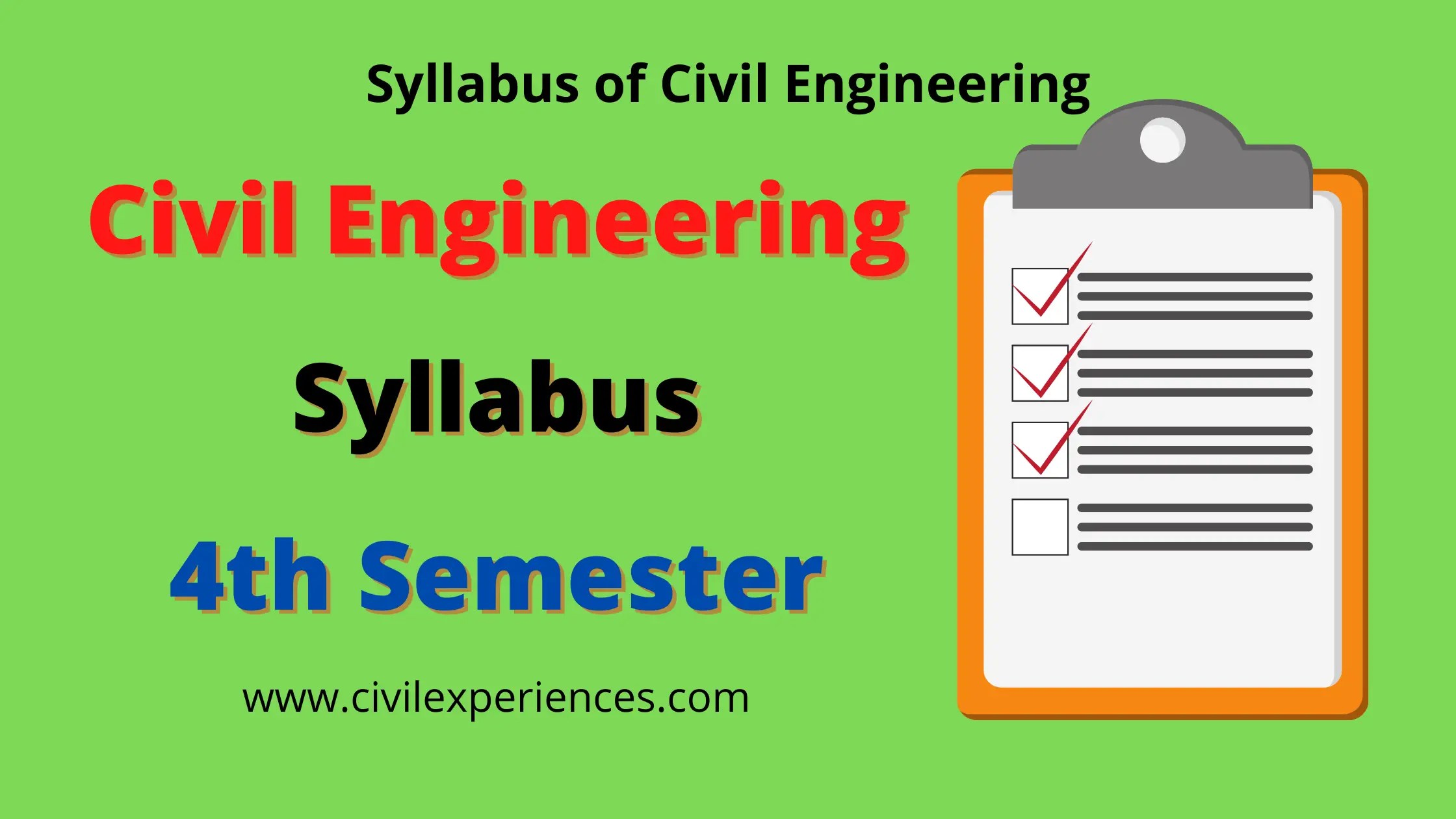 Civil Engineering Syllabus | Syllabus Of Civil Engineering