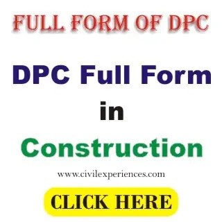 Dpc Full Form In Civil Engineering