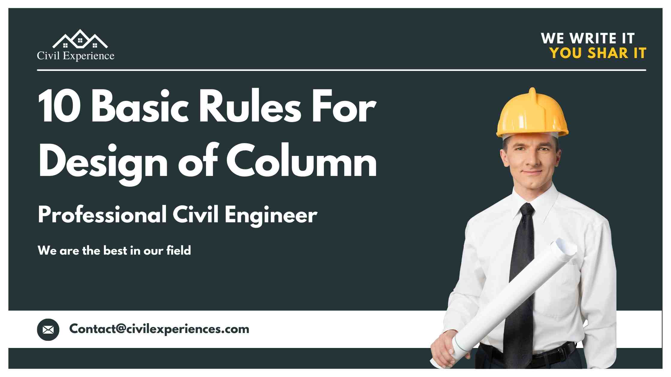 10 Basic Rules For Design Of Column