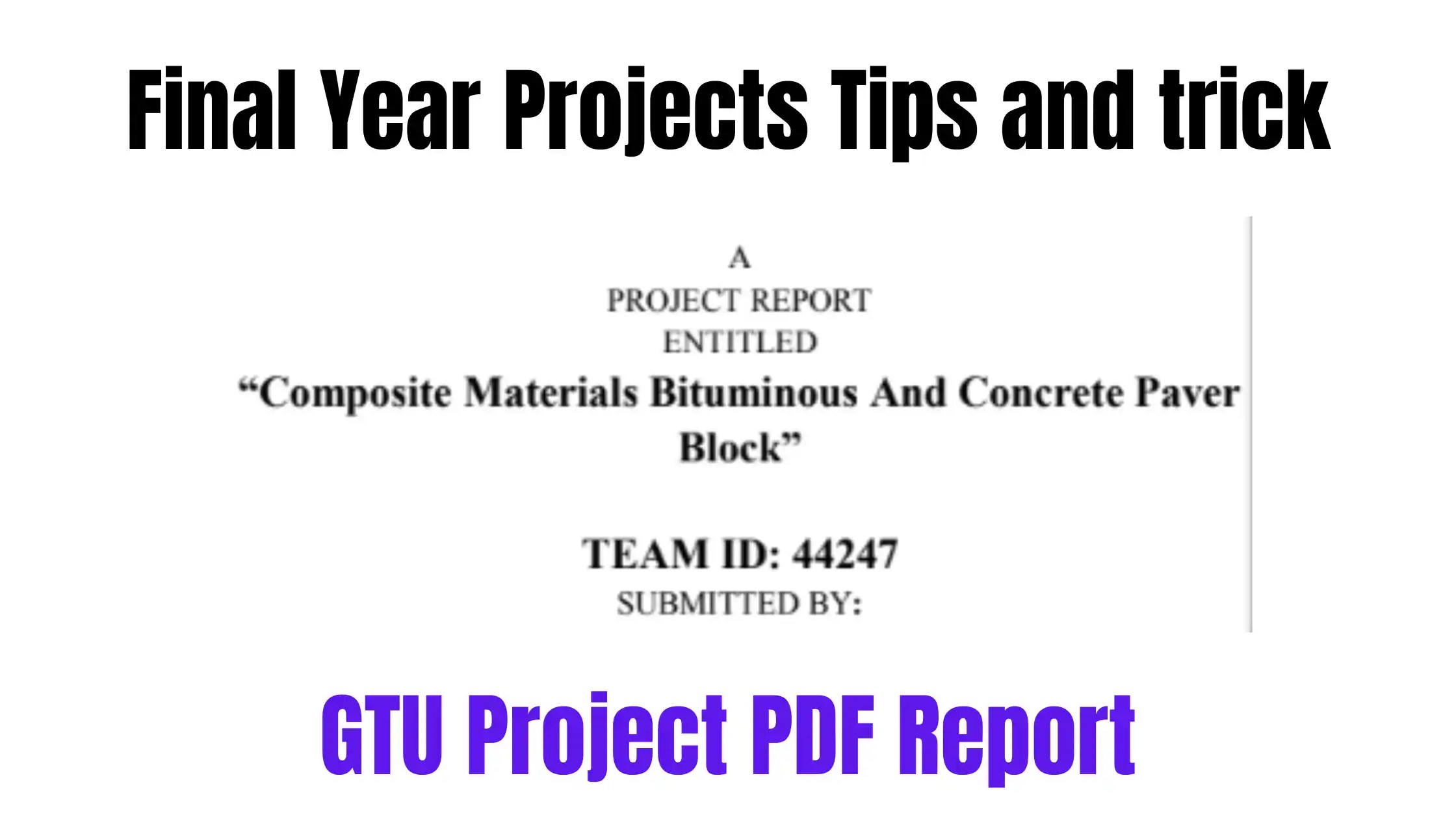 Final Year Projects Tips And Trick - Gtu Pmms | Gtu Project Pdf Report