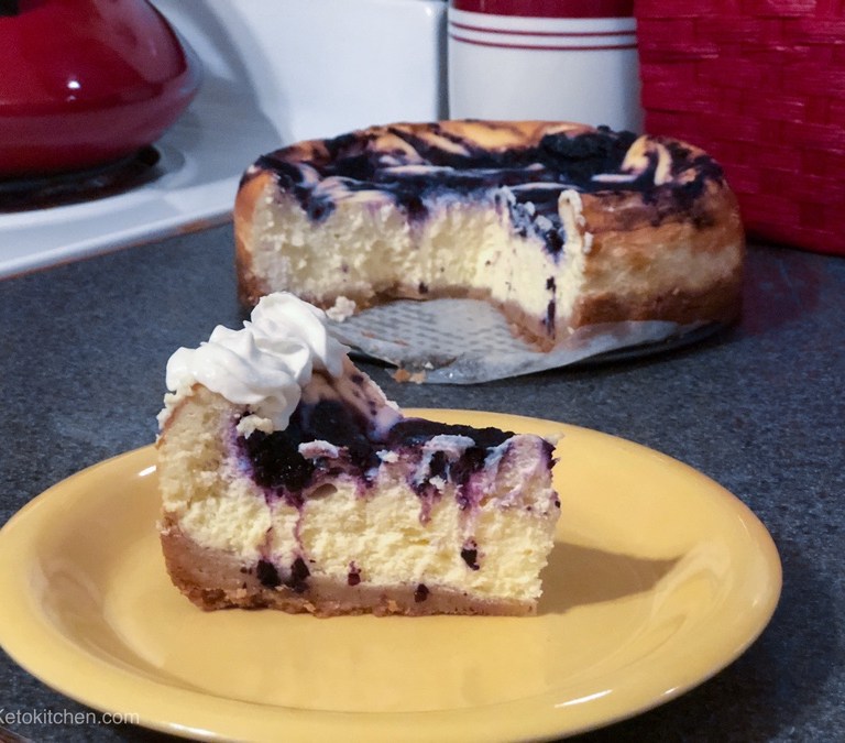 Low Carb Keto Blueberry Cheesecake