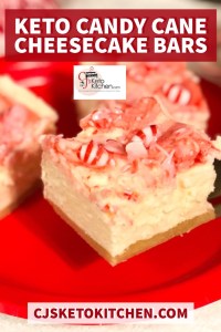 Keto Candy Cane Cheesecake 