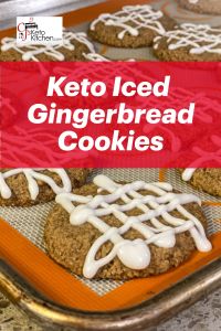 Keto Iced Gingerbread Cookies